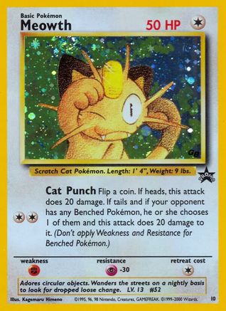 Meowth (10/53) Holofoil [Promos: WoTC Promo] Pokemon Single Pokémon