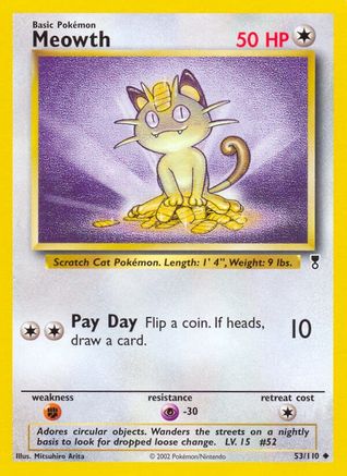 Meowth (/110) Reverse Holofoil [Vintage: Legendary Collection] Pokemon Single Pokémon