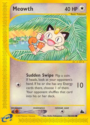Meowth (/144) Reverse Holofoil [Vintage: Skyridge] Pokemon Single Pokémon