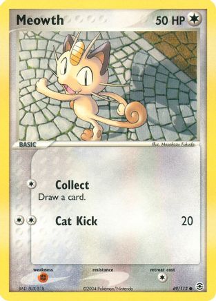 Meowth (69/112) Reverse Holofoil [EX: FireRed & LeafGreen] Pokemon Single Pokémon