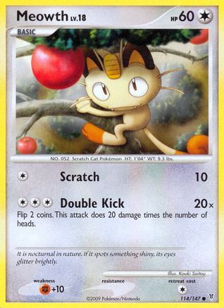 Meowth (/147) Reverse Holofoil [Platinum: Supreme Victors] Pokemon Single Pokémon