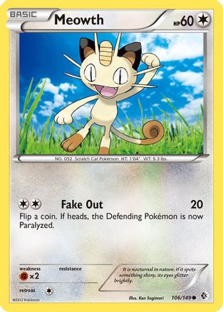 Meowth (/149) [BW: Boundaries Crossed] Pokemon Single Pokémon