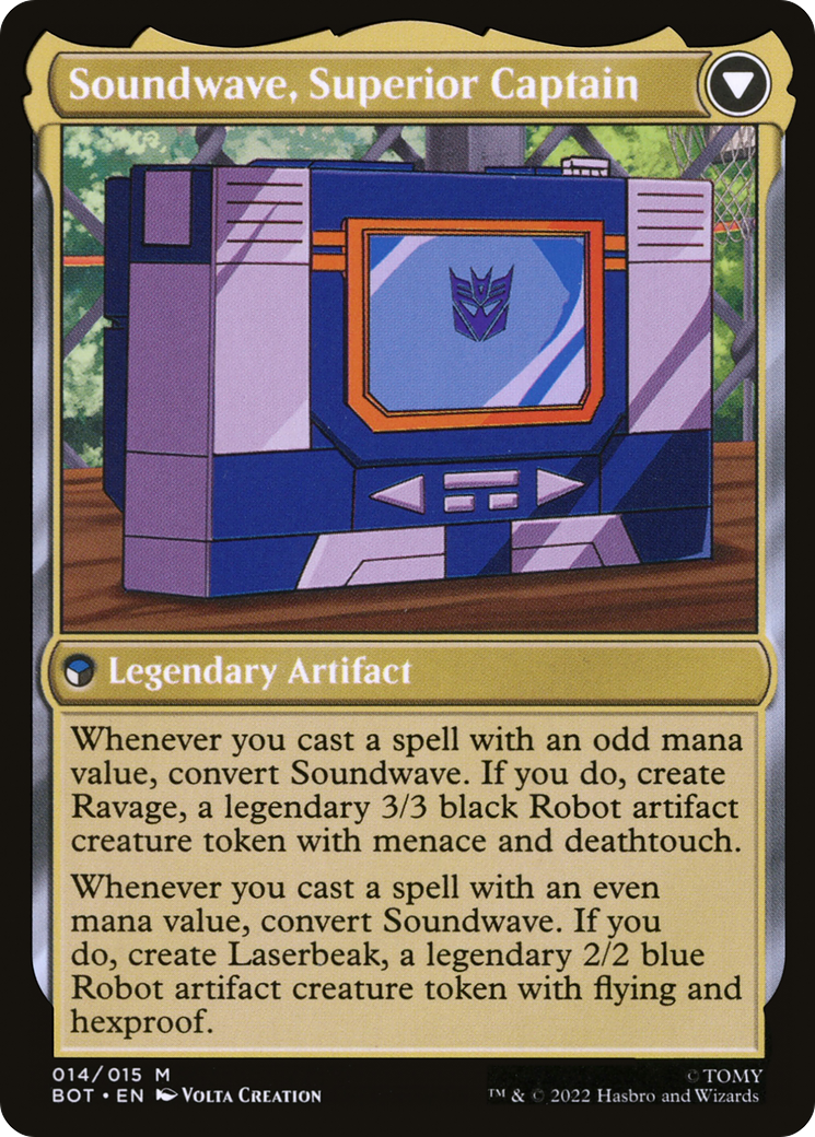 Soundwave, Sonic Spy (BOT-014) [Transformers] MTG Single Wizards of the Coast