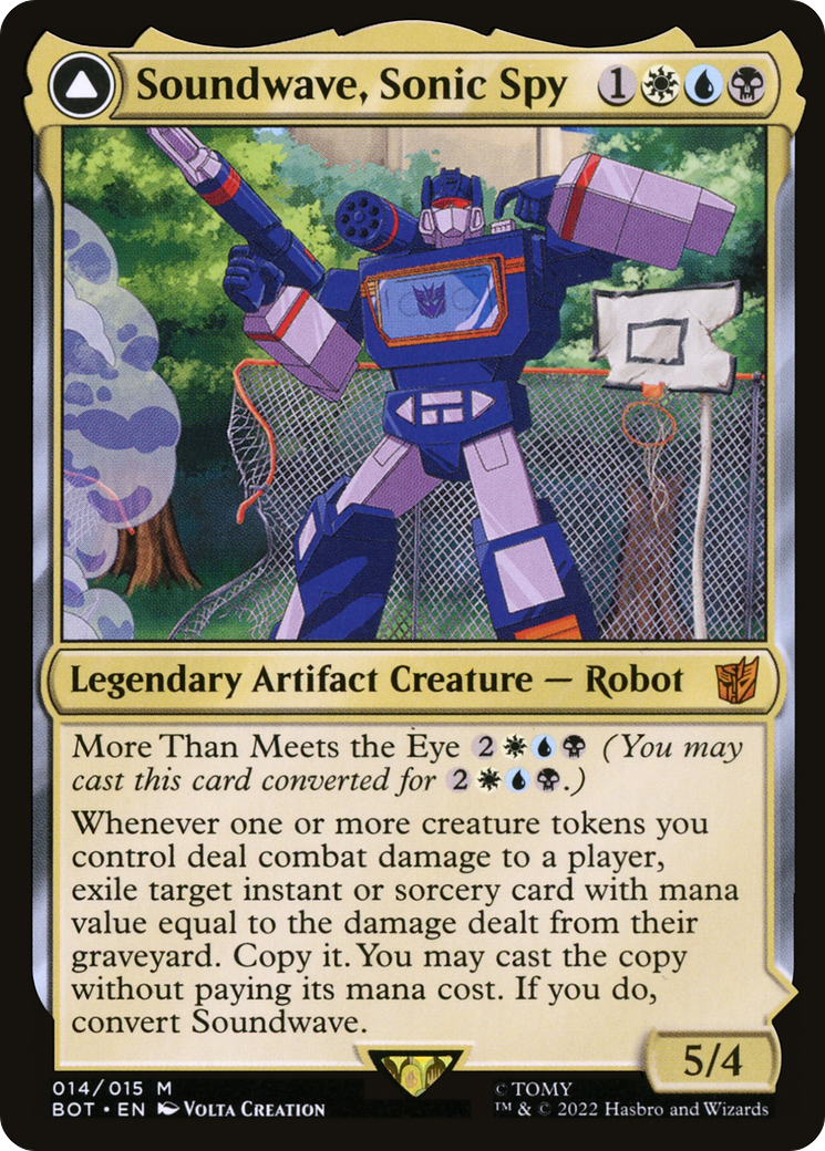 Soundwave, Sonic Spy (BOT-014) [Transformers] Foil MTG Single Wizards of the Coast