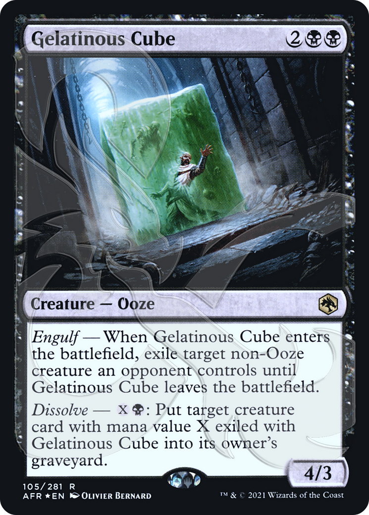 Gelatinous Cube (AFR&-105) [Adventures in the Forgotten Realms Promos] Foil MTG Single Wizards of the Coast