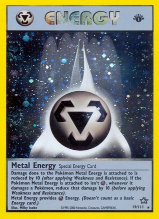 Metal Energy (19/111) 1st Edition Holofoil [Vintage: Neo Genesis] Pokemon Single Pokémon