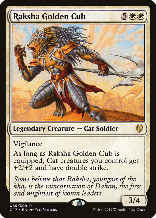 Raksha Golden Cub (C17-069) [Commander 2017] MTG Single Wizards of the Coast