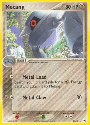 Metang - 21/101 (/101) Reverse Holofoil [EX: Hidden Legends] Pokemon Single Pokémon