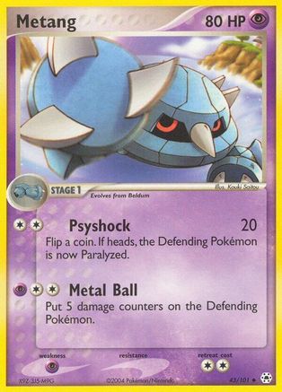 Metang - 43/101 (/101) Reverse Holofoil [EX: Hidden Legends] Pokemon Single Pokémon