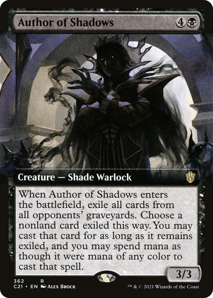 Author of Shadows (C21-362) [Commander 2021] (Extended Art) MTG Single Wizards of the Coast