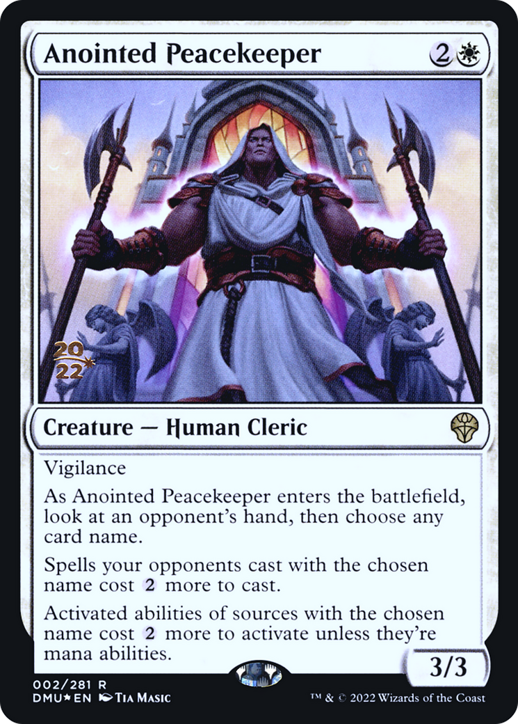 Anointed Peacekeeper (PRE-002) [Dominaria United Promos] Foil MTG Single Wizards of the Coast