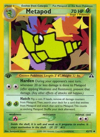 Metapod (42/75) 1st Edition [Vintage: Neo Discovery] Pokemon Single Pokémon