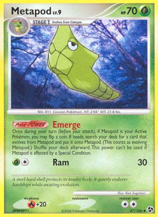Metapod (/106) Reverse Holofoil [DP: Great Encounters] Pokemon Single Pokémon