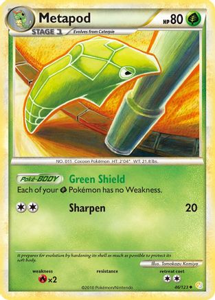 Metapod (46/123) Reverse Holofoil [HGSS: Base Set] Pokemon Single Pokémon