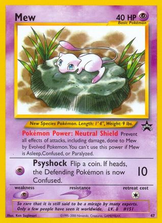 Mew (47/53) [Promos: WoTC Promo] Pokemon Single Pokémon