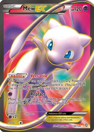 Mew EX (120 Full Art) (120/124) - [BW: Dragons Exalted] Holofoil Pokemon Single Pokémon