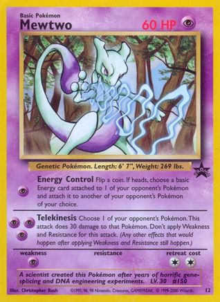 Mewtwo (12/53) [Promos: WoTC Promo] Pokemon Single Pokémon