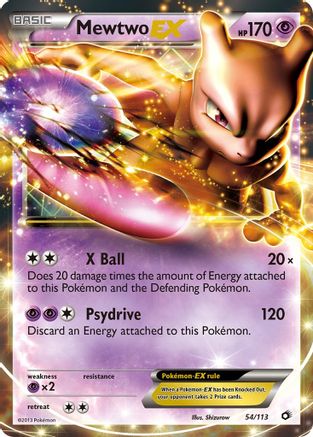 Mewtwo EX (/113) Holofoil [BW: Legendary Treasures] Pokemon Single Pokémon
