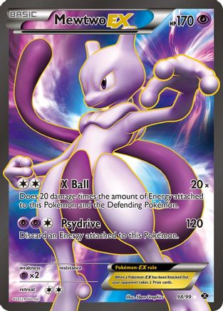 Mewtwo EX (98 Full Art) 98/99 Holofoil [BW: Next Destinies] Pokemon Single Pokémon