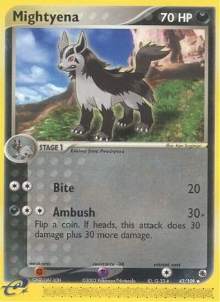 Mightyena - 42/109 (/109) Reverse Holofoil [EX: Ruby & Sapphire] Pokemon Single Pokémon