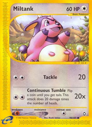 Miltank (94/147) Reverse Holofoil [Vintage: Aquapolis] Pokemon Single Pokémon