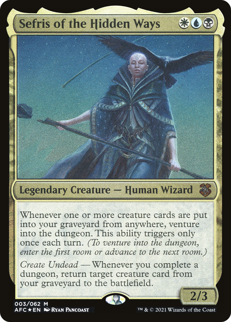 Sefris of the Hidden Ways (Display Commander) - Thick Stock (AFC-003) [Forgotten Realms Commander Display Commanders] Foil MTG Single Wizards of the Coast