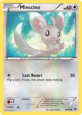 Minccino (84/98) Reverse Holofoil [BW: Emerging Powers] Pokemon Single Pokémon