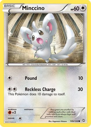 Minccino (/124) Reverse Holofoil [BW: Dragons Exalted] Pokemon Single Pokémon