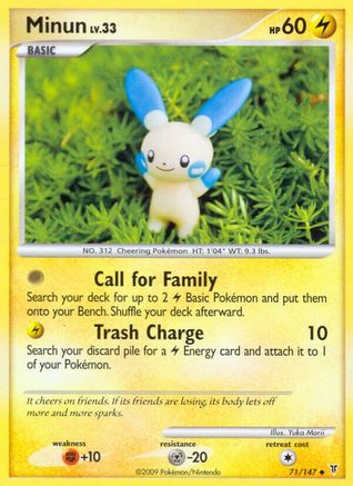 Minun (/147) Reverse Holofoil [Platinum: Supreme Victors] Pokemon Single Pokémon