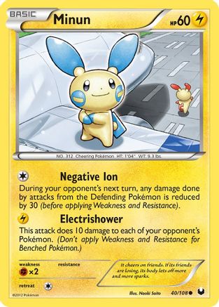 Minun (40/108) Reverse Holofoil [BW: Dark Explorers] Pokemon Single Pokémon
