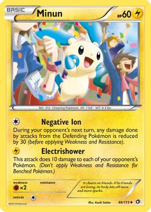 Minun (48/113) [BW: Legendary Treasures] Pokemon Single Pokémon