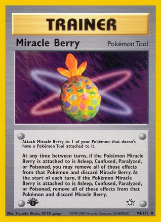 Miracle Berry (94/111) 1st Edition [Vintage: Neo Genesis] Pokemon Single Pokémon