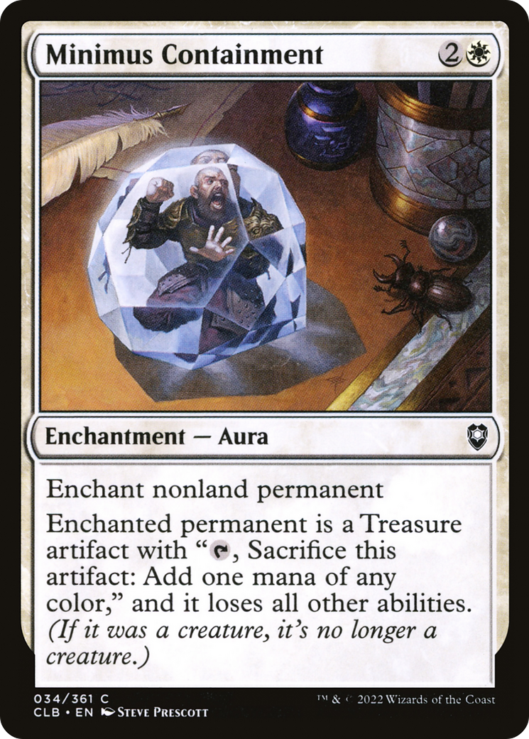 Minimus Containment (CLB-034) [Commander Legends: Battle for Baldur's Gate] Foil MTG Single Wizards of the Coast
