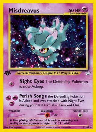 Misdreavus (/64) 1st Edition Holofoil [Vintage: Neo Revelation] Pokemon Single Pokémon