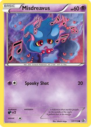 Misdreavus (57/113) Reverse Holofoil [BW: Legendary Treasures] Pokemon Single Pokémon