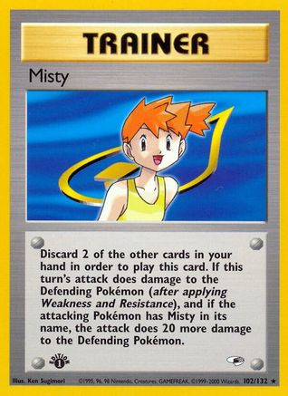 Misty (102/132) 1st Edition [Vintage: Gym Heroes] Pokemon Single Pokémon