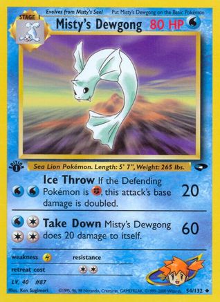 Misty's Dewgong (54/132) 1st Edition [Vintage: Gym Challenge] Pokemon Single Pokémon