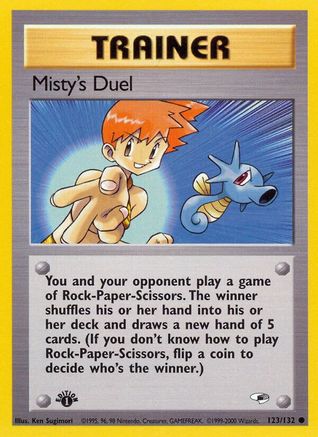 Misty's Duel (123/132) 1st Edition [Vintage: Gym Heroes] Pokemon Single Pokémon