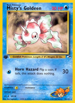 Misty's Goldeen (30/132) 1st Edition [Vintage: Gym Heroes] Pokemon Single Pokémon