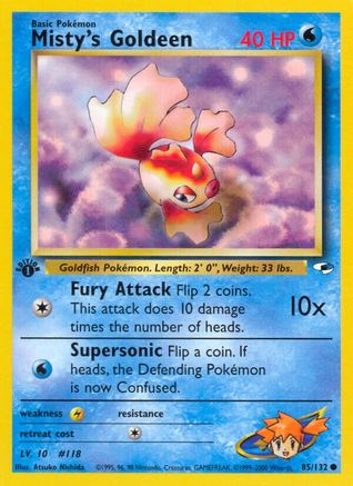 Misty's Goldeen (85/132) 1st Edition [Vintage: Gym Heroes] Pokemon Single Pokémon