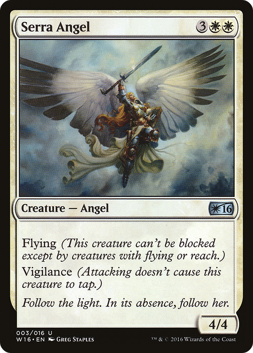 Serra Angel (W16-003) [Misc] Welcome Deck 2016 MTG Single Wizards of the Coast