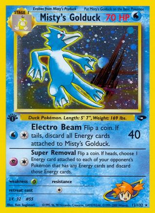Misty's Golduck (12/132) 1st Edition Holofoil [Vintage: Gym Challenge] Pokemon Single Pokémon