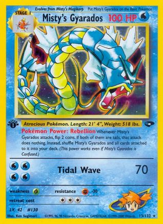 Misty's Gyarados (13/132) 1st Edition Holofoil [Vintage: Gym Challenge] Pokemon Single Pokémon