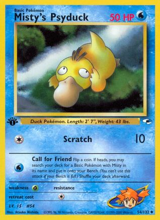 Misty's Psyduck (54/132) 1st Edition [Vintage: Gym Heroes] Pokemon Single Pokémon
