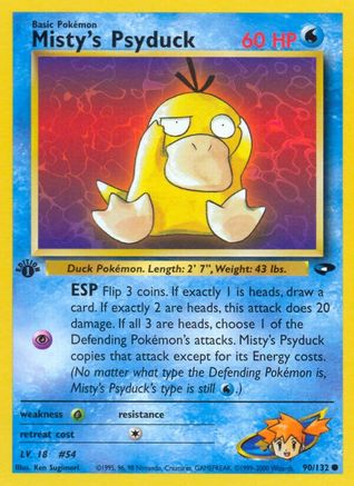 Misty's Psyduck (90/132) 1st Edition [Vintage: Gym Challenge] Pokemon Single Pokémon