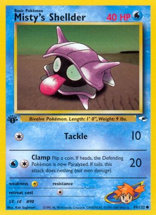 Misty's Shellder (89/132) 1st Edition [Vintage: Gym Heroes] Pokemon Single Pokémon
