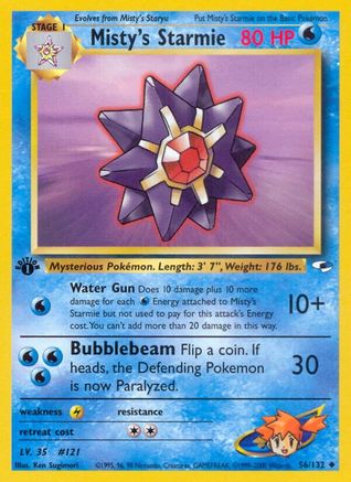 Misty's Starmie (56/132) 1st Edition [Vintage: Gym Heroes] Pokemon Single Pokémon