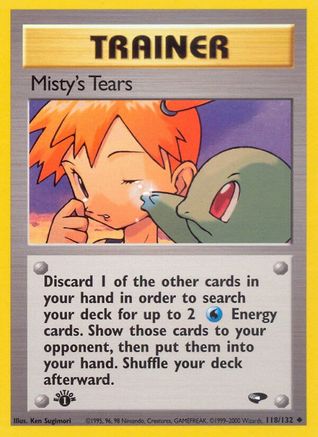 Misty's Tears (118/132) 1st Edition [Vintage: Gym Challenge] Pokemon Single Pokémon