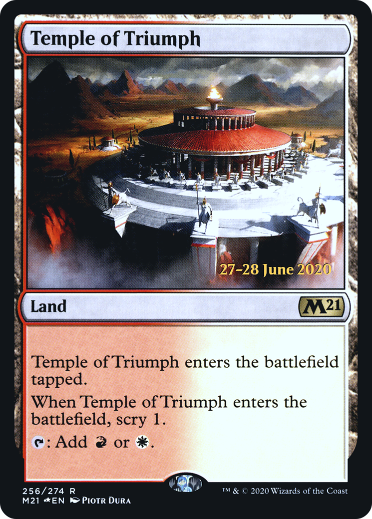 Temple of Triumph (M21) (PRE-256) [Core Set 2021 Promos] Foil MTG Single Wizards of the Coast