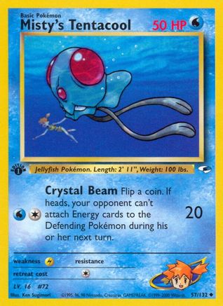 Misty's Tentacool (57/132) 1st Edition [Vintage: Gym Heroes] Pokemon Single Pokémon
